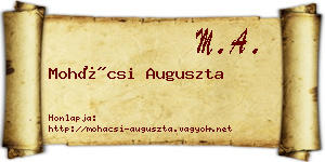 Mohácsi Auguszta névjegykártya